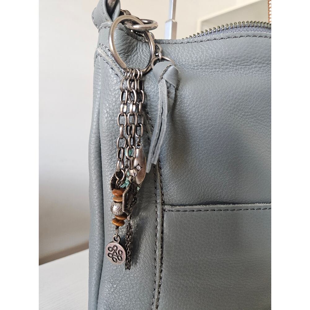 The Sak Lucia Crossbody Bag Dusty Blue Leather - Picture 6 of 12